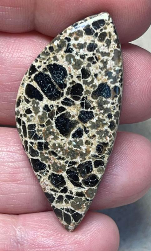 Freeform 45x21mm Orbicular Jasper Cabochon 01