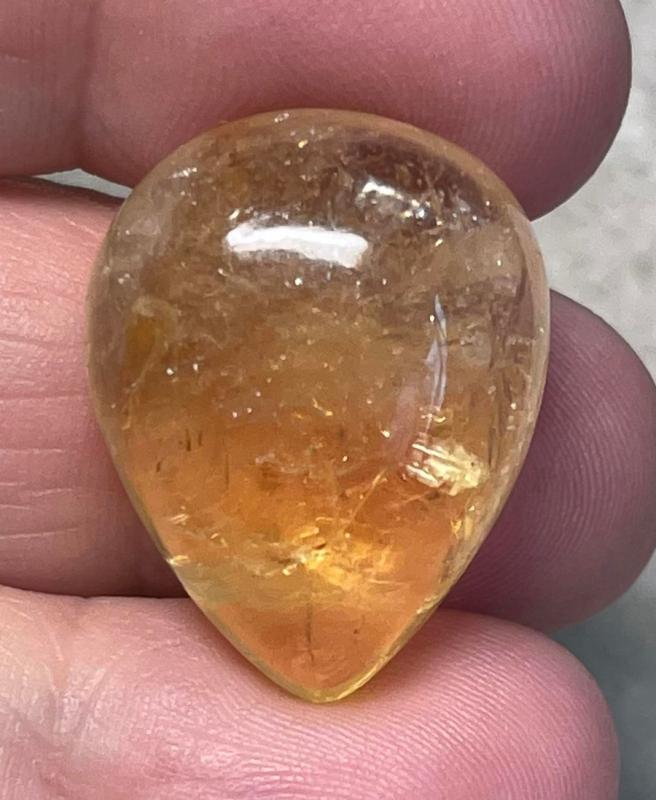 Teardrop 25x20mm Citrine Cabochon 24