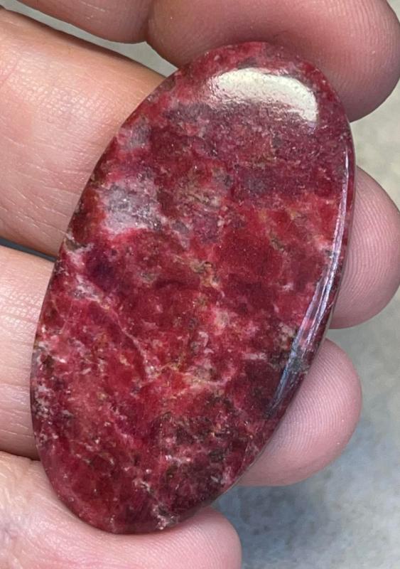 Oval 47x26mm Thulite Cabochon 12