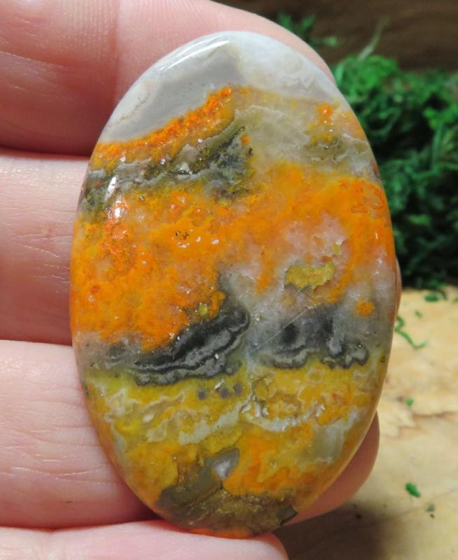 Oval 48x31mm Bumble Bee Jasper Cabochon 31