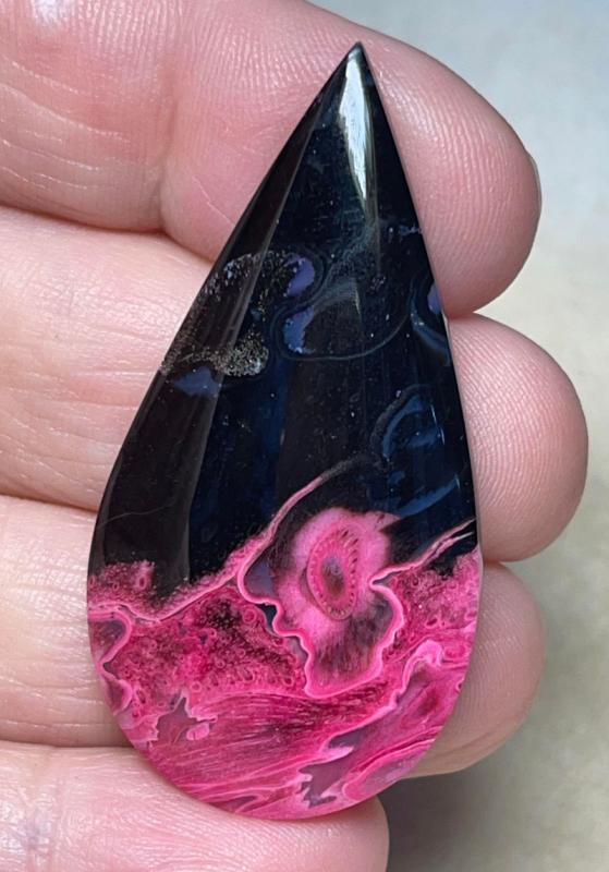 Teardrop 48x25mm Coloured Palm Root Cabochon 02