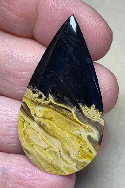 Teardrop 48x26mm Coloured Palm Root Cabochon 15