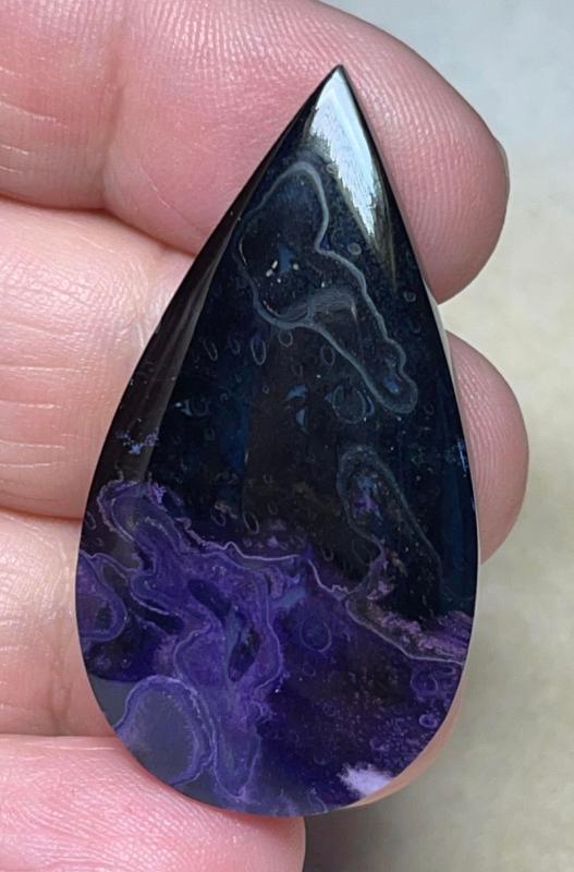 Teardrop 43x23mm Coloured Palm Root Cabochon 18