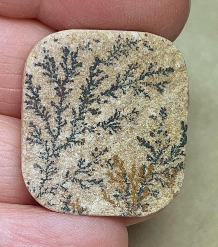 Rectangle 29x26mm Psilomelane Dendrite Cabochon 12