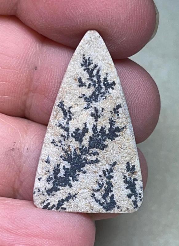 Triangle 32x19mm Psilomelane Dendrite Cabochon 24