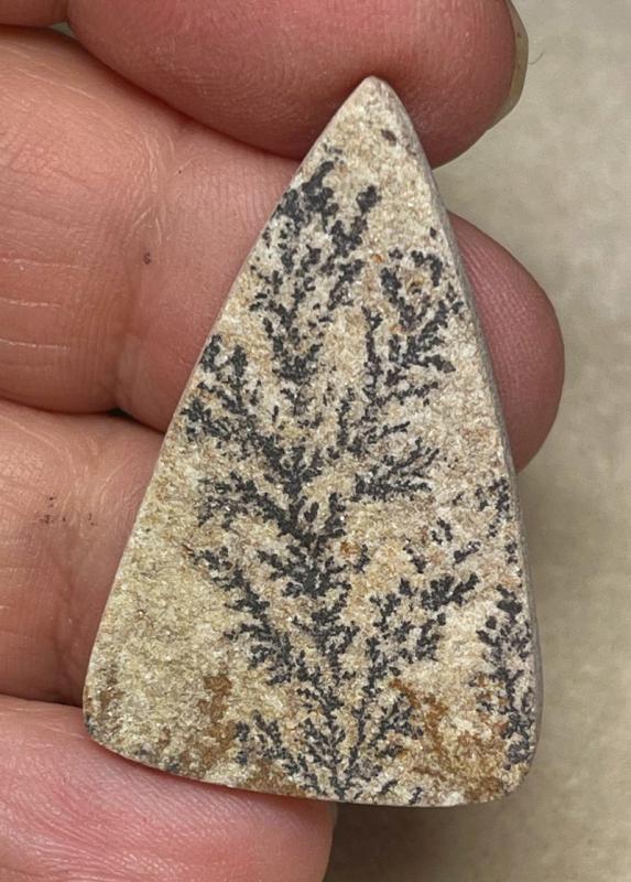 Triangle 38x24mm Psilomelane Dendrite Cabochon 27