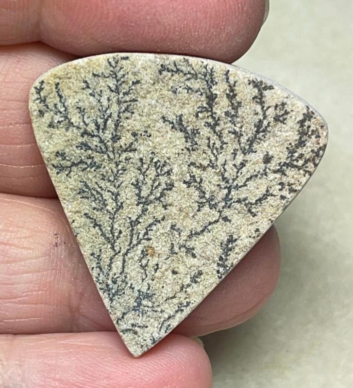 Teardrop 33x32mm Psilomelane Dendrite Cabochon 36