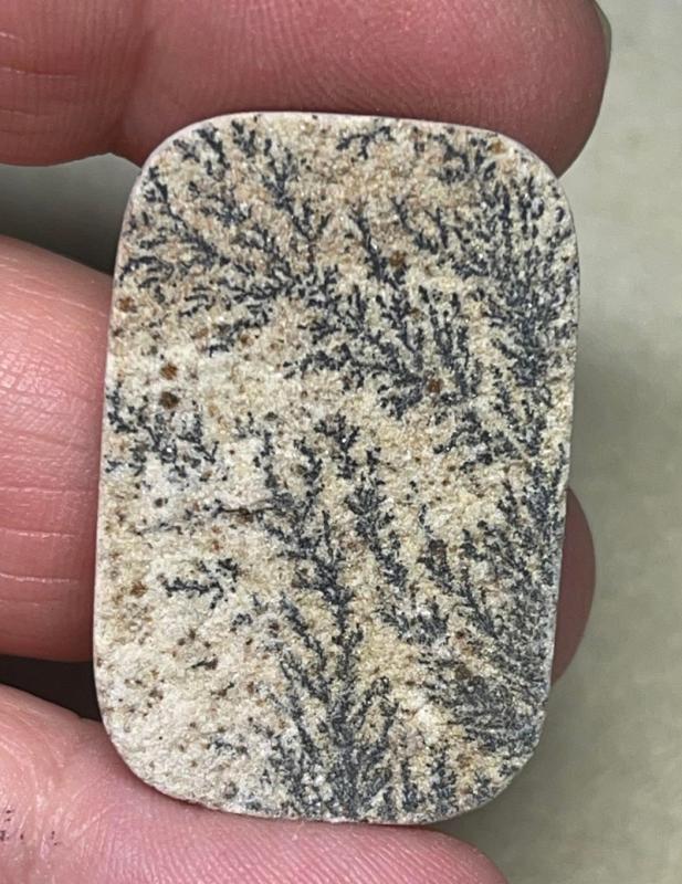 Rectangle 34x22mm Psilomelane Dendrite Cabochon 41