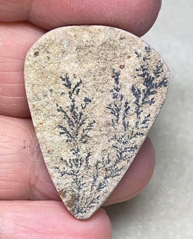 Teardrop 36x26mm Psilomelane Dendrite Cabochon 42