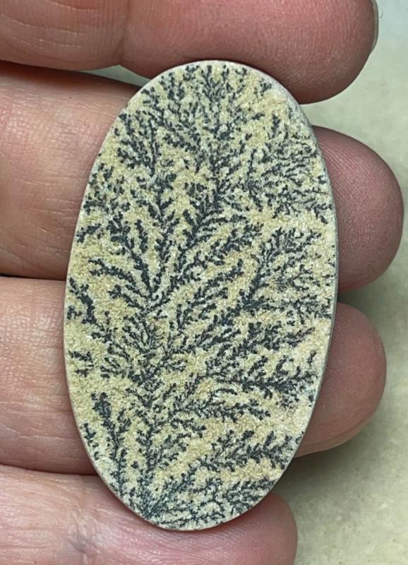 Oval 45x26mm Psilomelane Dendrite Cabochon 43