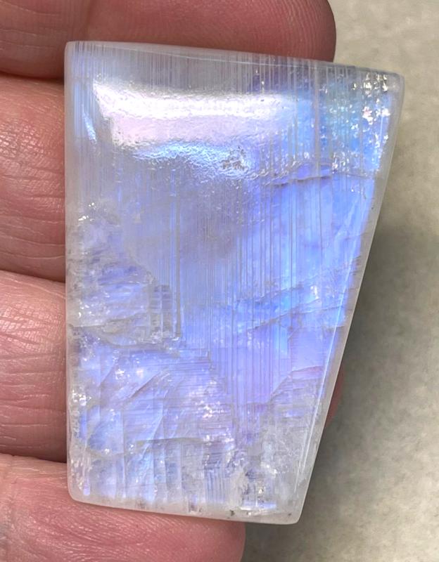 Freeform 43x31mm Rainbow Moonstone Cabochon 60