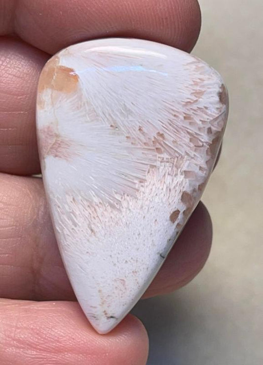 Teardrop 39x26mm Pink Scolecite Cabochon 12