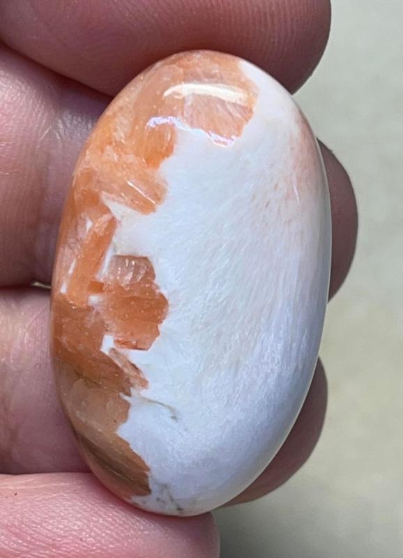 Oval 34x20mm Pink Scolecite Cabochon 19