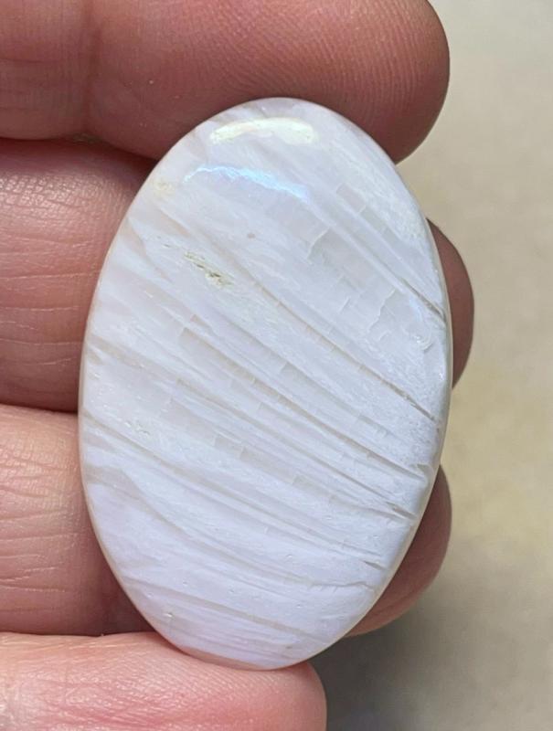 Oval 38x24mm White Scolecite Cabochon 29