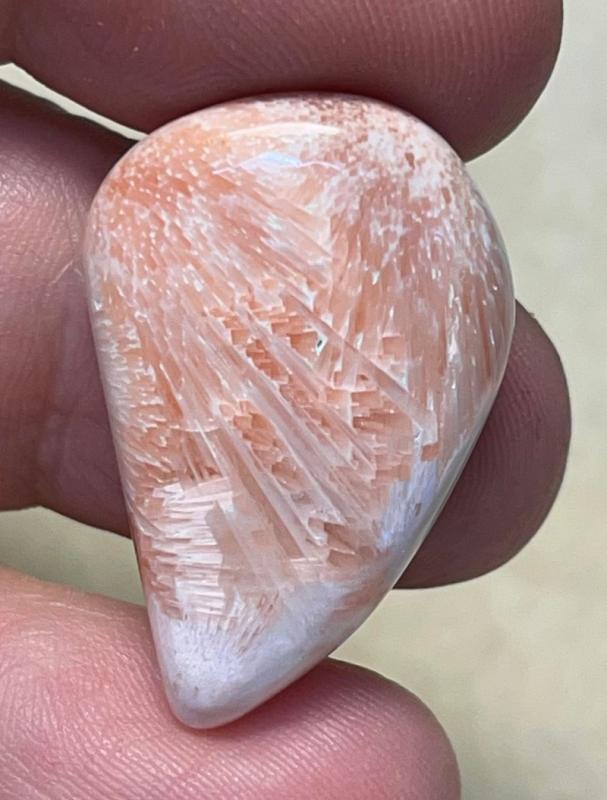 Freeform 29x19mm Pink Scolecite Cabochon 31