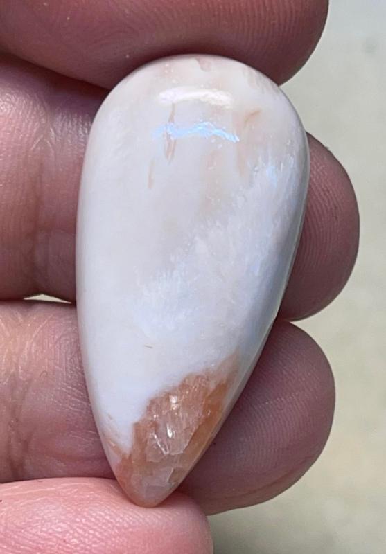 Teardrop 33x16mm Pink Scolecite Cabochon 36