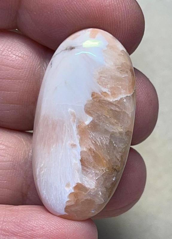 Oval 36x18mm Pink Scolecite Cabochon 51