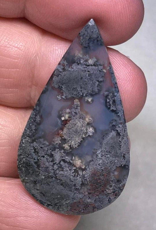 Teardrop 42x23mm Coloured Indonesian Moss Agate Cabochon 28