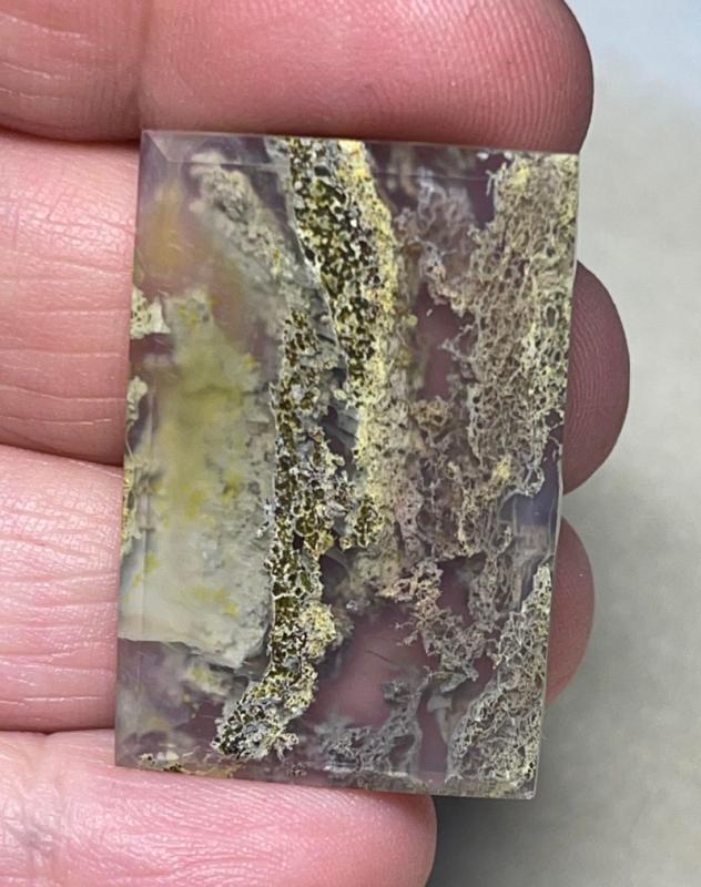 Rectangle 34x23mm Indonesian Moss Agate Cabochon 31