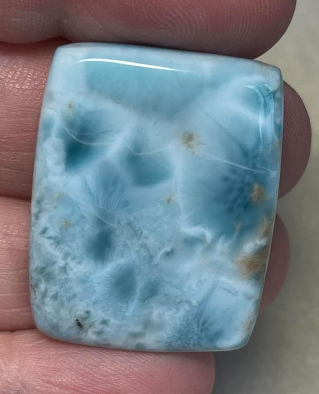 Rectangle 32x25mm Larimar Cabochon 04