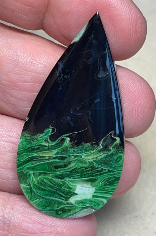 Teardrop 48x24mm Coloured Palm Root Cabochon 36