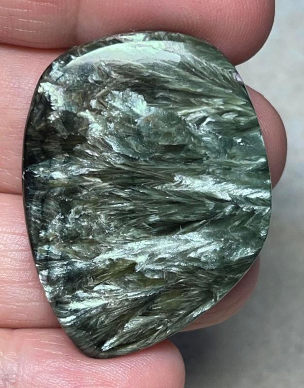 Freeform 40x30mm Seraphinite Cabochon 01