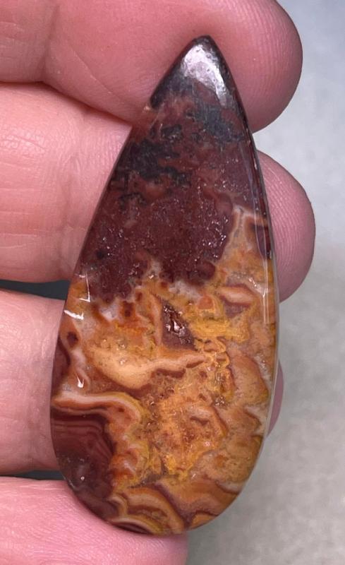 Teardrop 48x21mm Dryhead Agate Cabochon 03