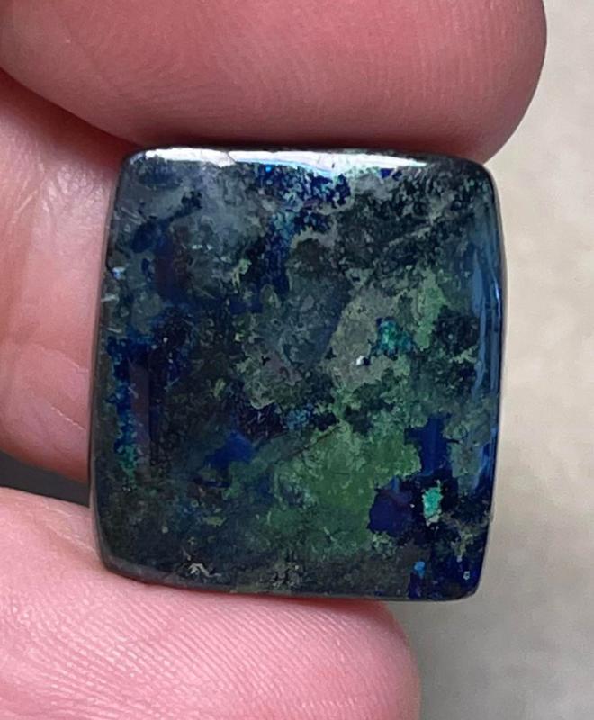 Rectangle 20x18mm Azurite Mix Cabochon 25
