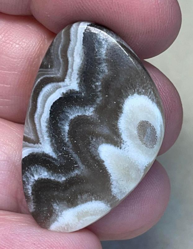 Freeform 34x22mm Zebra Calcite Cabochon 30
