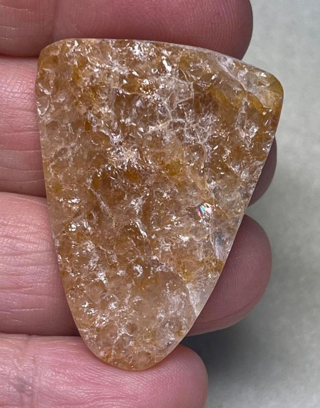 Freeform 38x29mm Himalayan Druzy Citrine Cabochon 29