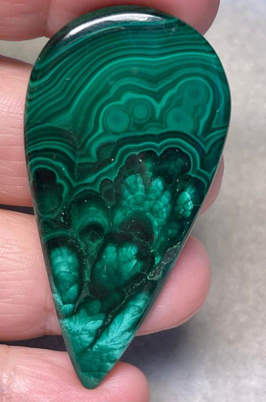 Teardrop 55x28mm Malachite Cabochon 49