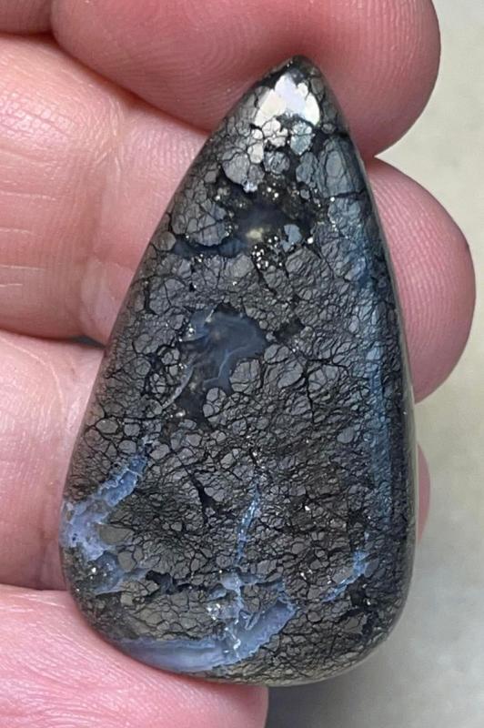 Teardrop 39x22mm Marcasite Cabochon 54