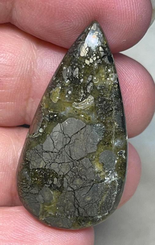 Teardrop 38x19mm Marcasite Cabochon 57