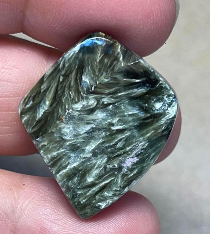 Freeform 29x25mm Seraphinite Cabochon 03