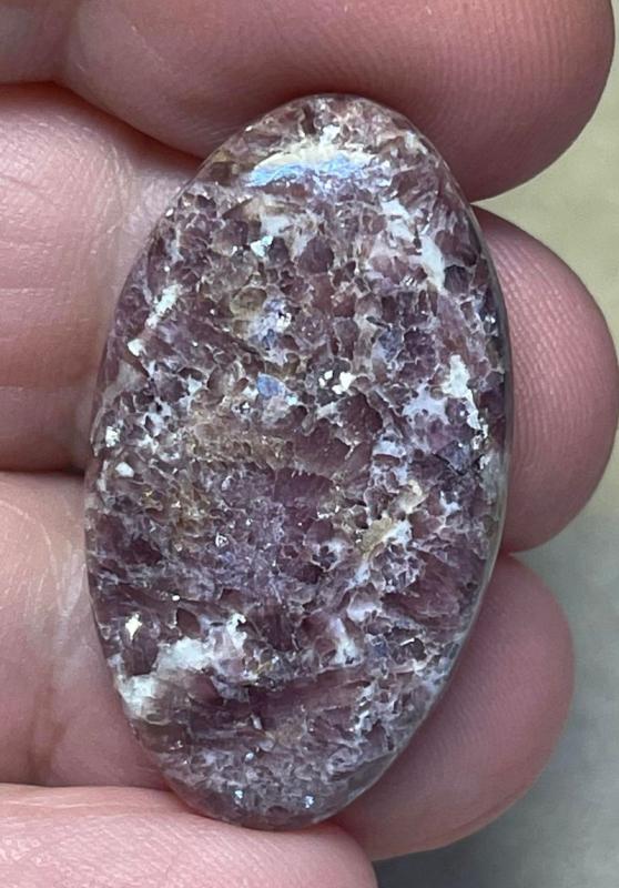Oval 33x18mm Lepidolite Cabochon 19