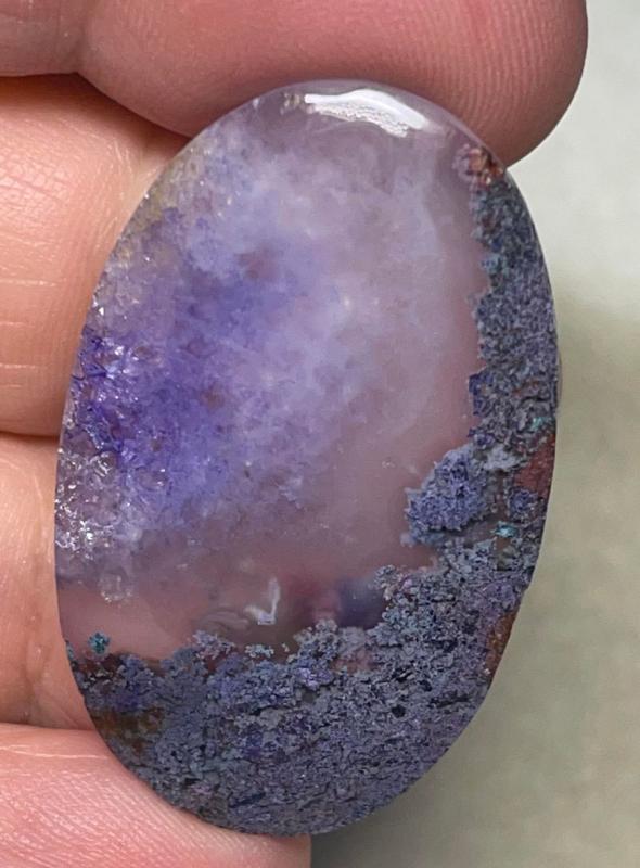 Oval 39x24mm Coloured Indonesian Moss Agate Cabochon 64