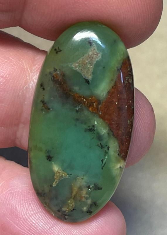 Oval 34x17mm Chrysoprase Cabochon 40