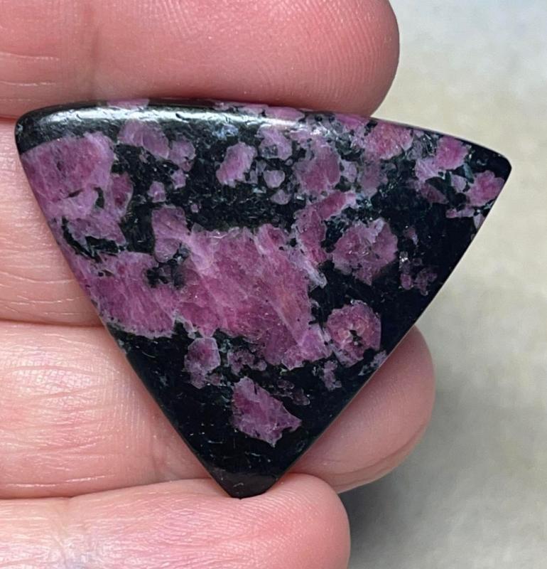 Freeform 38x32mm Ruby Tourmaline Cabochon 12