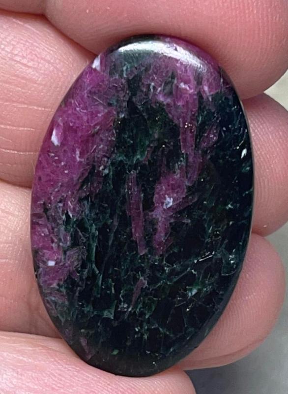 Oval 33x21mm Ruby Tourmaline Cabochon 19