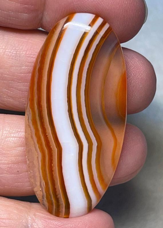 Oval 50x23mm Banded Onyx Cabochon 13