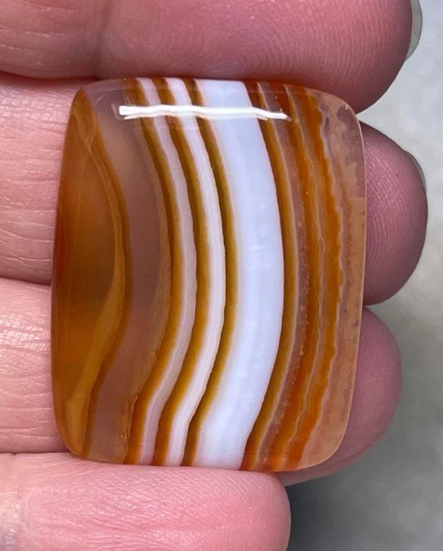 Rectangle 30x24mm Banded Onyx Cabochon 22