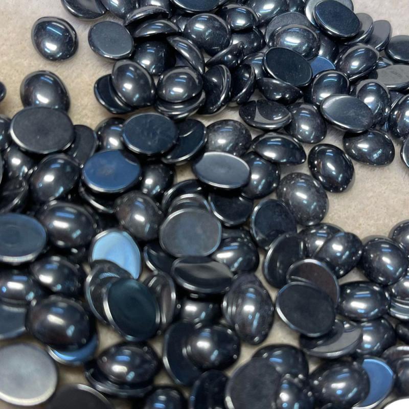 Single Oval 10mm Long Hematite Cabochon