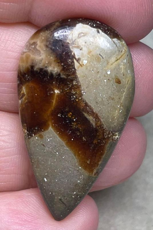 Teardrop 39x22mm Septarian Cabochon 32