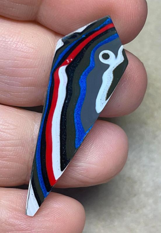Freeform 47x15mm Kenworth Fordite Cabochon 07