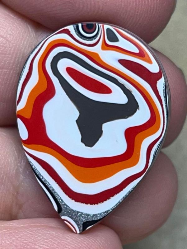 Teardrop 29x21mm Kenworth Fordite Cabochon 21