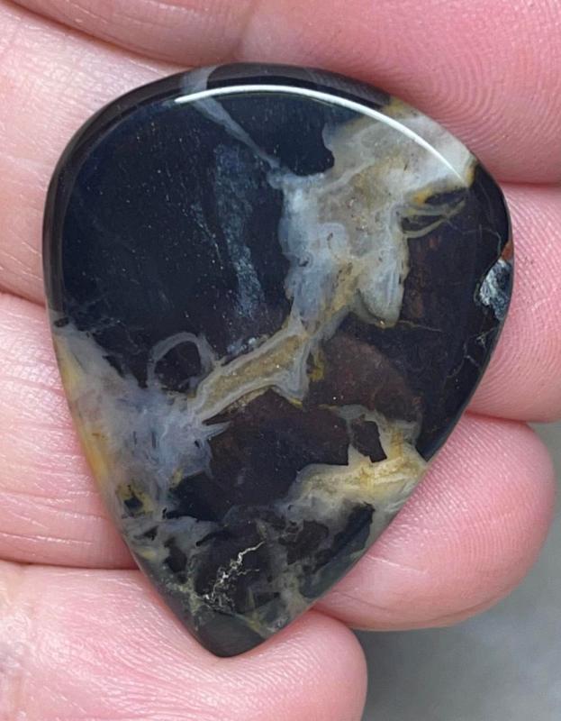 Teardrop 35x27mm Snake Jasper Cabochon 18
