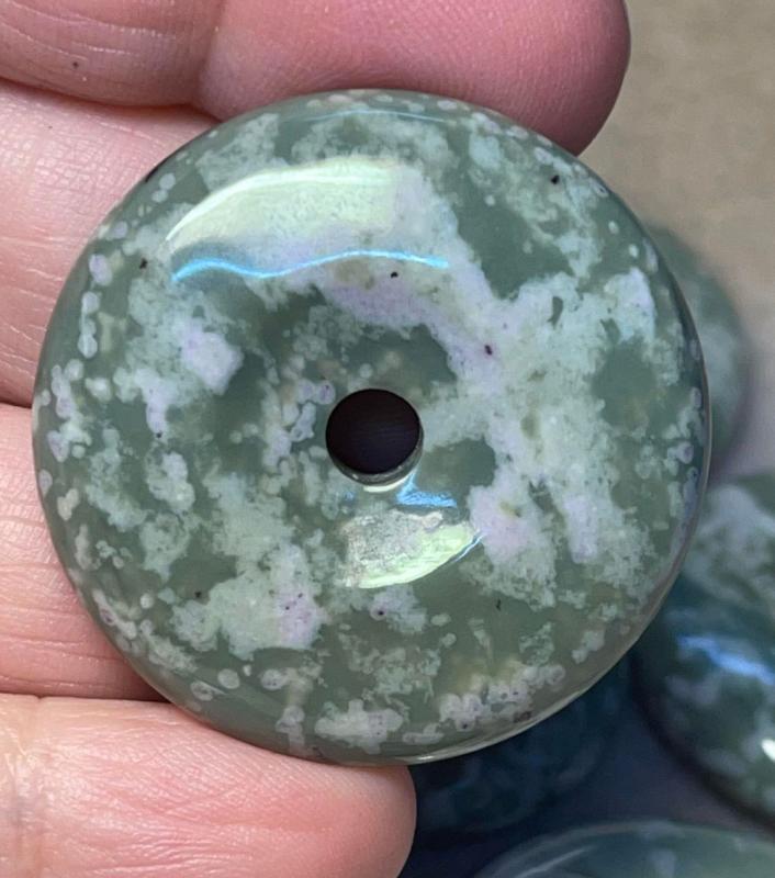 Single Round 36mm Hetian Jade Donut