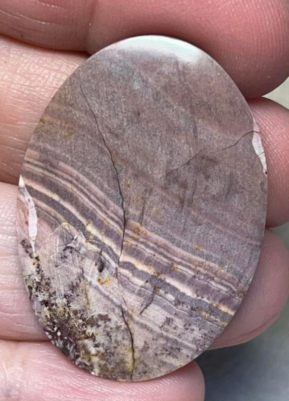 Oval 39x28mm Finger Print Jasper Cabochon 04