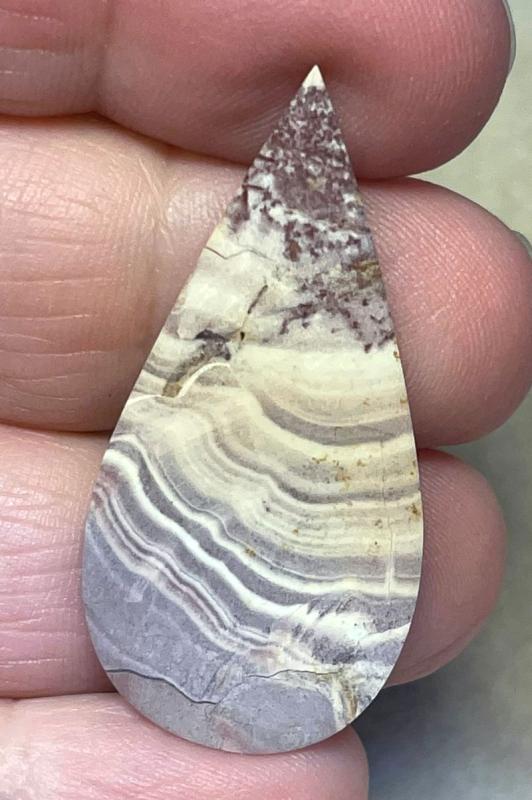 Teardrop 41x20mm Finger Print Jasper Cabochon 09