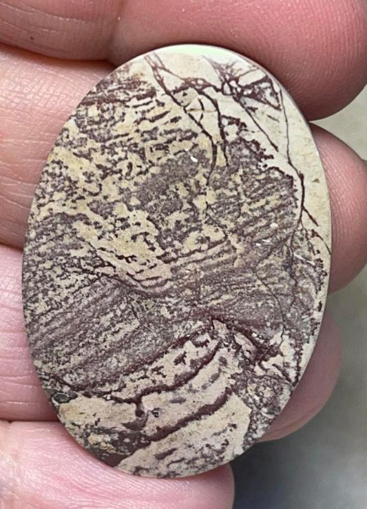 Oval 39x27mm Finger Print Jasper Cabochon 11
